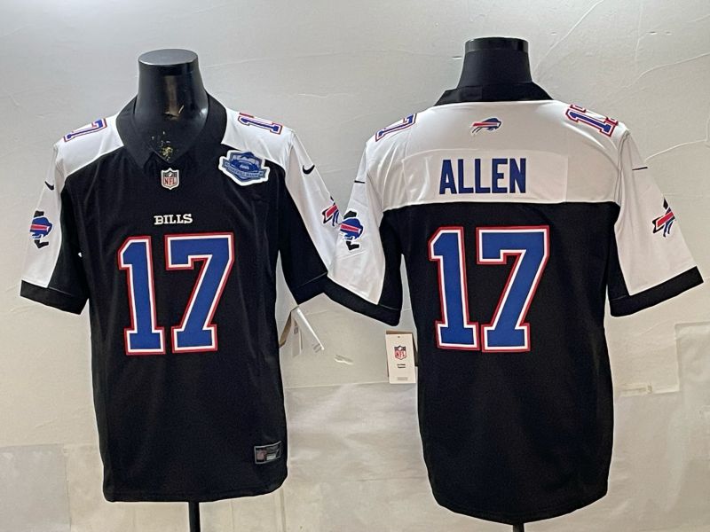 Men 2026 Buffalo Bills #17 Allen black white Limited Nike NFL Jersey style 03->buffalo bills->NFL Jersey